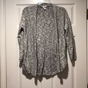 Grey and white speckled cardigan